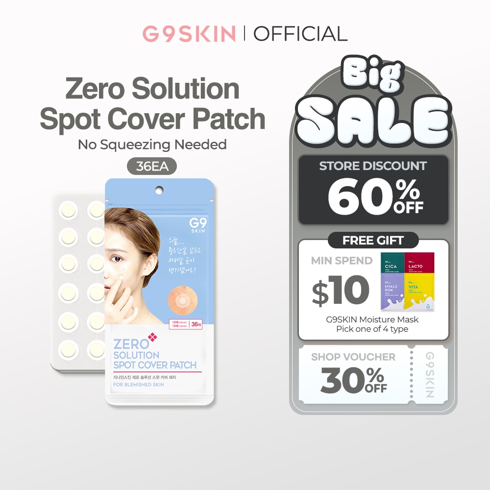 [G9SKIN] ZERO SOLUTION SPOT COVER PATCH (36EA) No Squeezing Needed ...