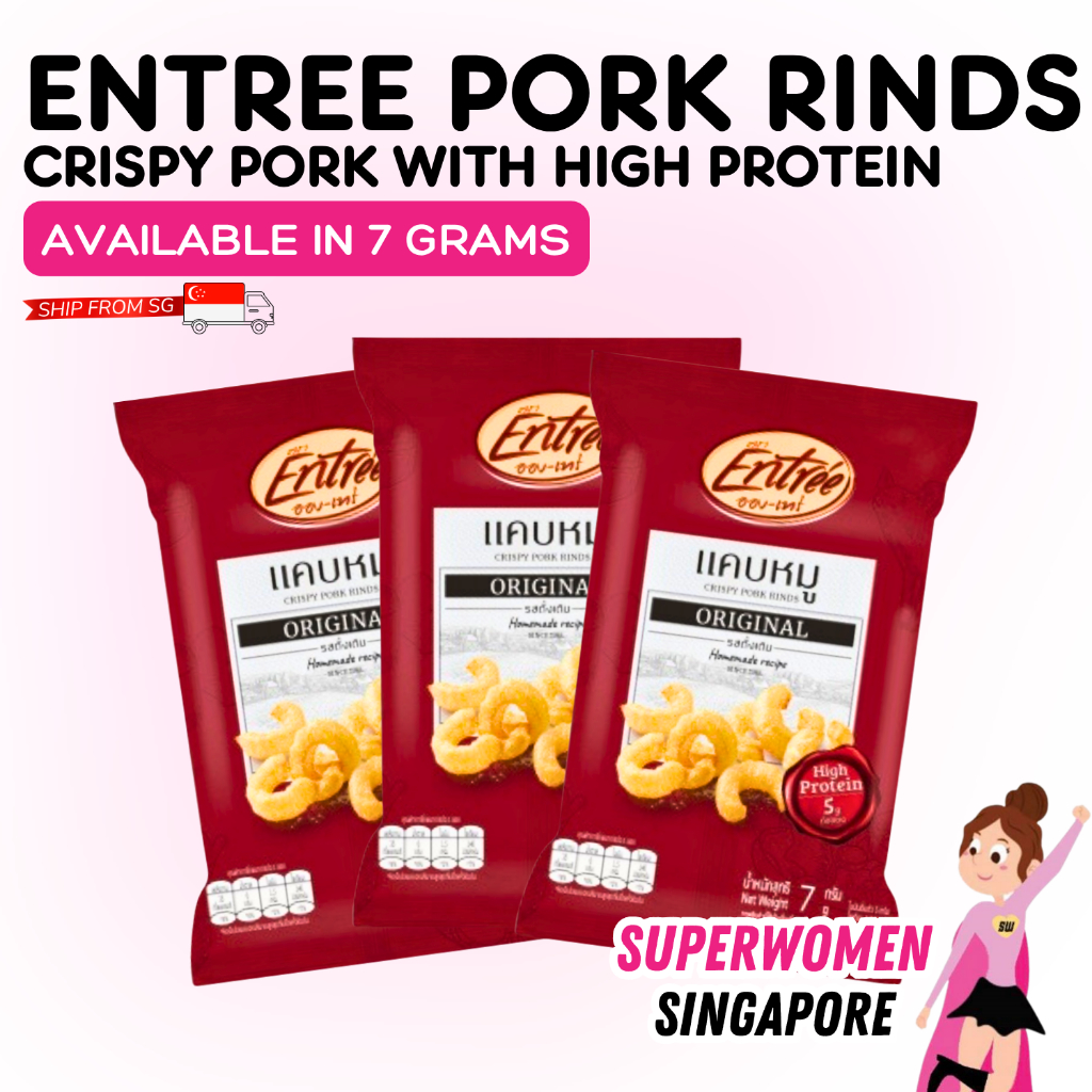 Entrée Thai Crispy Pork Rinds Keto High Protein Snacks Crunchy Pop ...