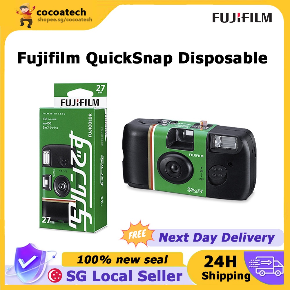 Fujifilm Simple Ace QuickSnap Flash 400 /27 Shots/ One-Time-Use Camera ...