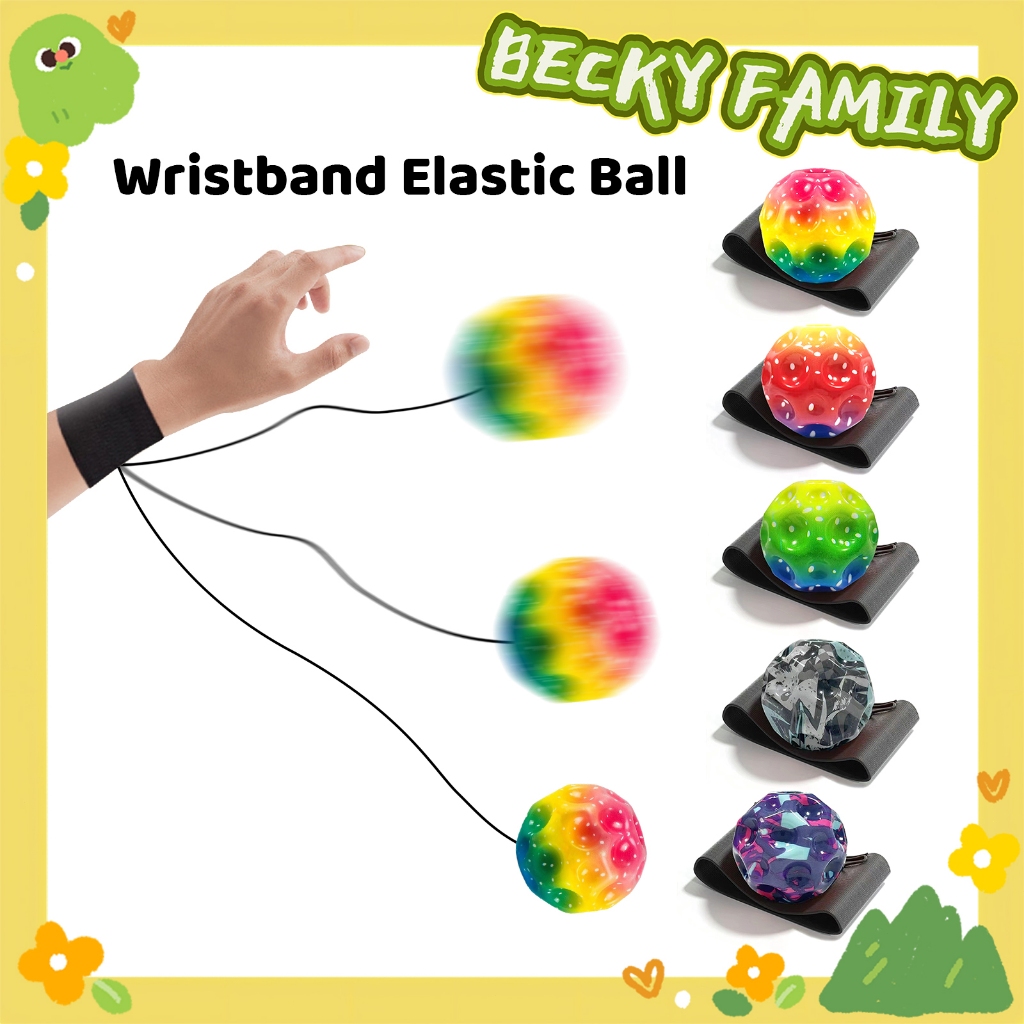 [SG] Wrist Bouncy Ball / Decompression Rebound Rubber Elastic Ball ...