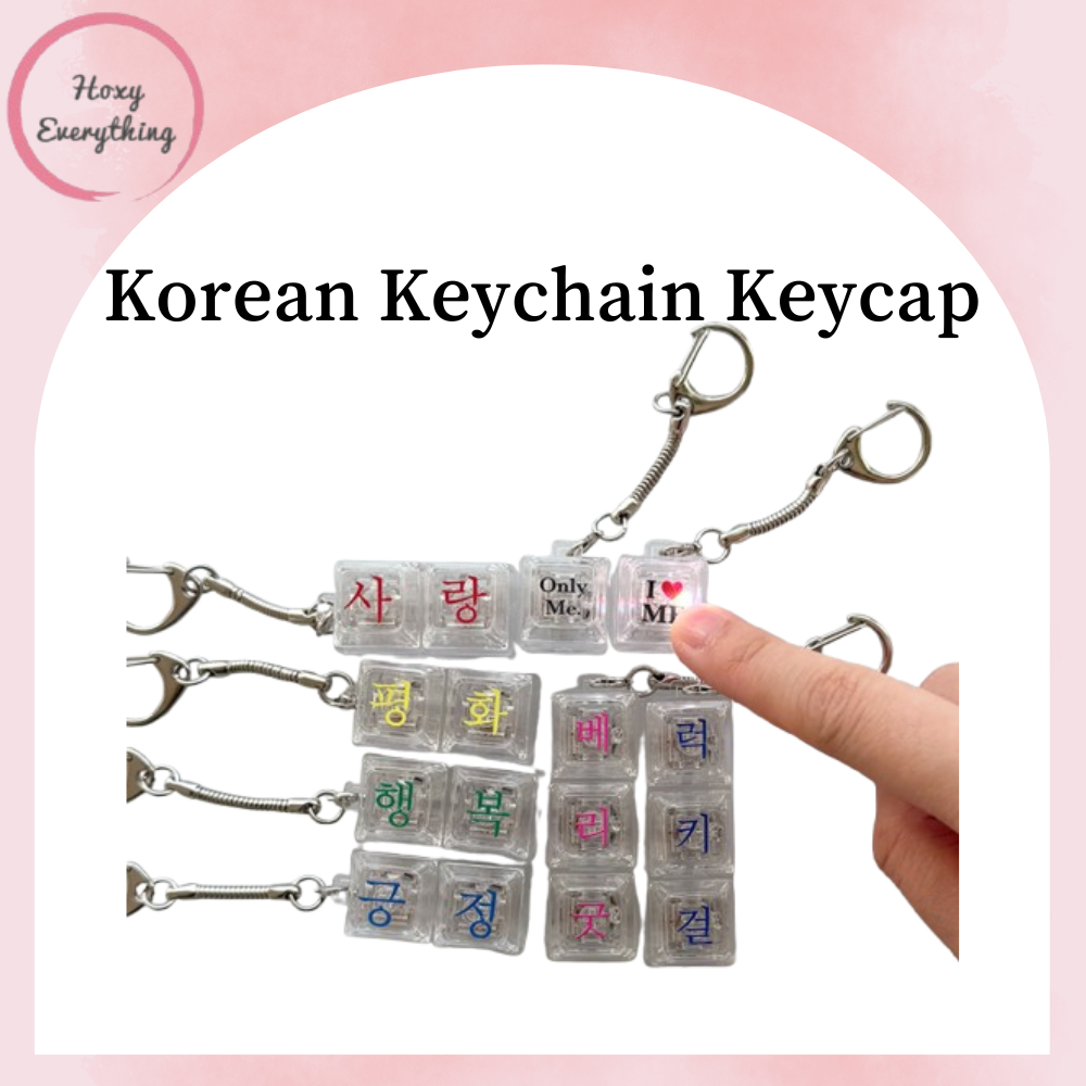 Korean keychain keycap/LED Keycap Keyboard Keyring Gift for Friendship ...