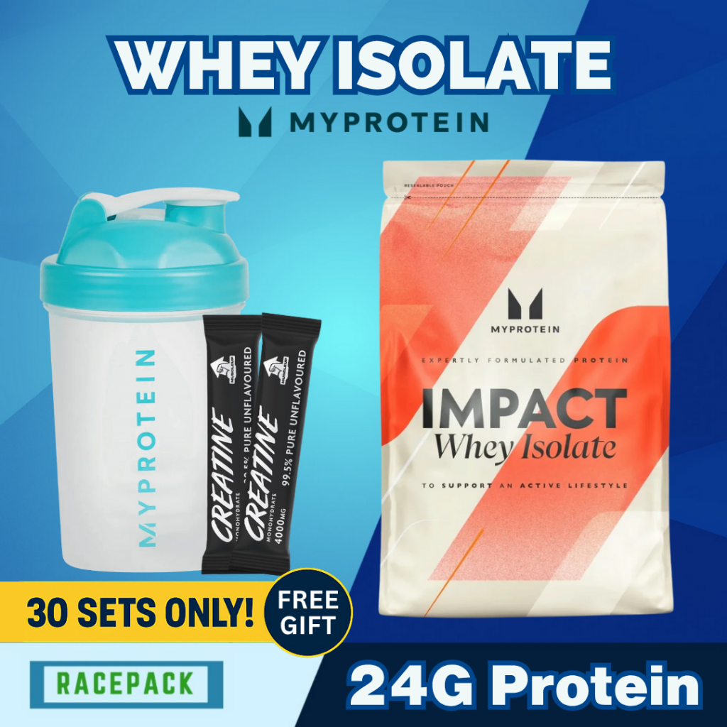 MyProtein Impact Whey Isolate Powder 500g/1kg | (Free Shaker&Creatine ...