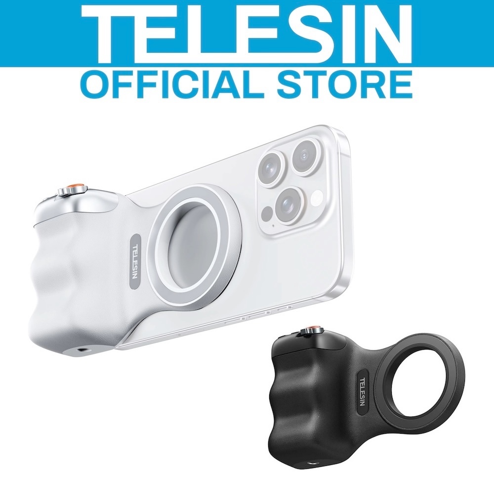 TELESIN Fun Shot Magnetic Grip 2 Bluetooth Remote Control Phone Camera ...