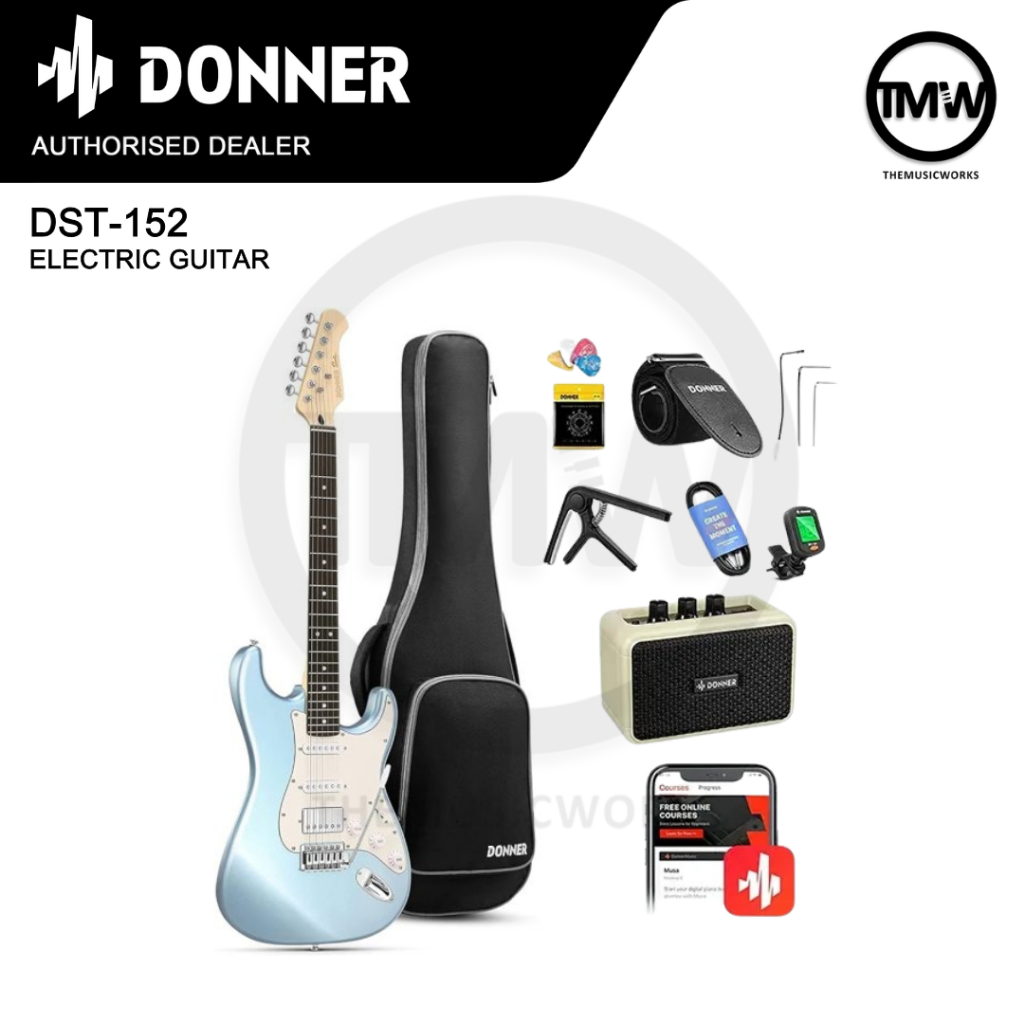 ギター donner dst 152 & selder Donner DST-152 Electric Guitar Beginner Complete Set DST 152