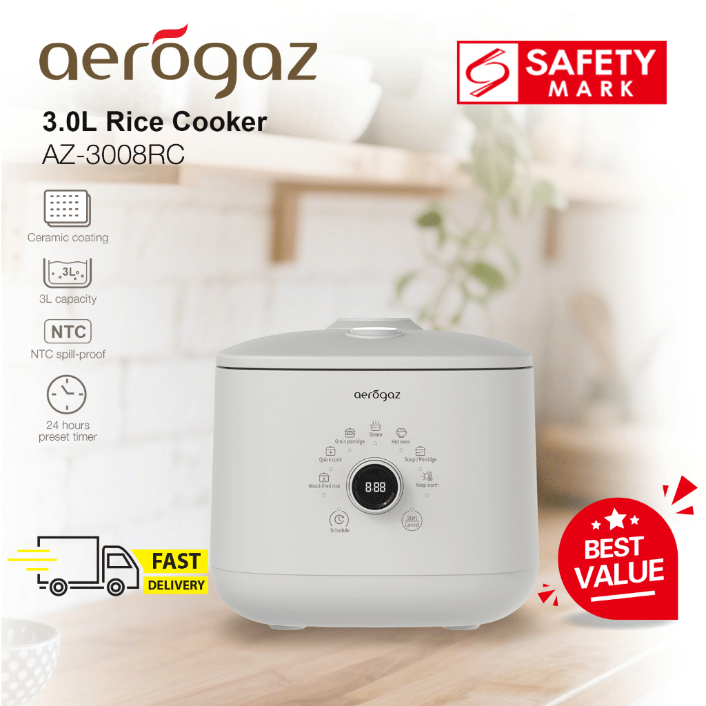 Aerogaz Rice cooker Az 3008RC (Inner Pot Capacity 1.5L) | Shopee Singapore
