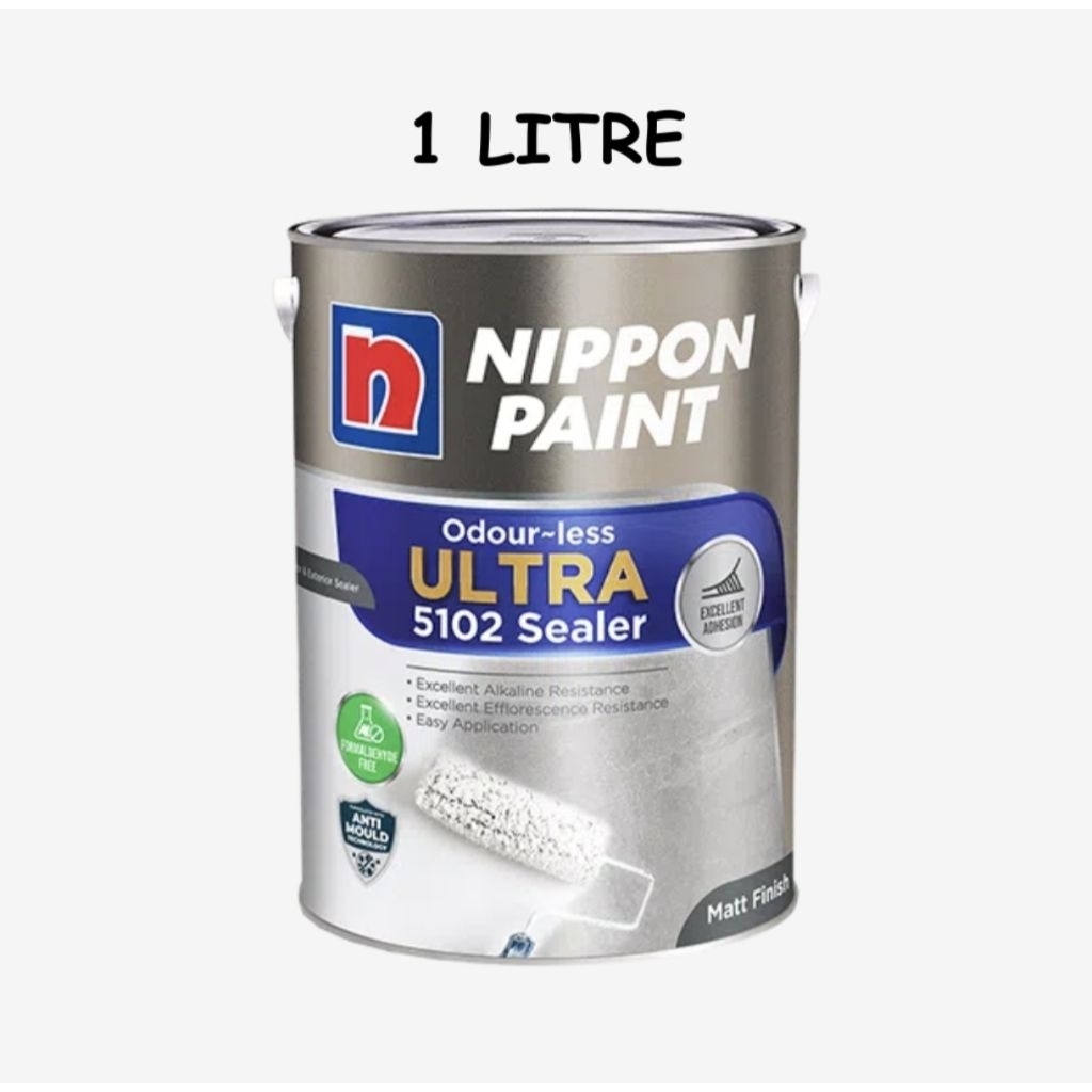 Nippon Paint 5102 ultra sealer odourless 1L Water Base Wall Sealer 1L ...