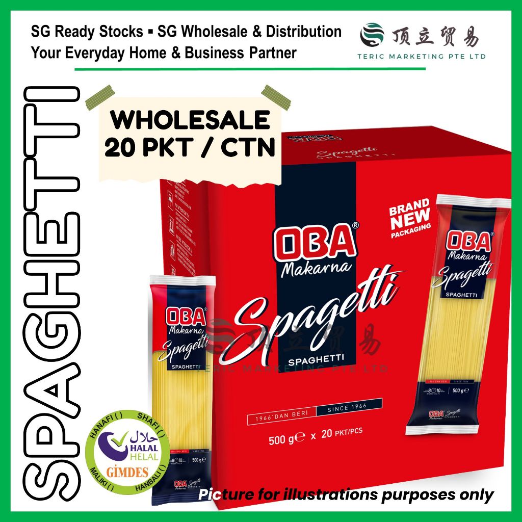 [SG Wholesale] OBA Makarna Pasta Spaghetti Carton 20 Packets | Halal ...