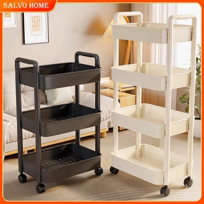 Salvo 3-5 Tier Trolley Cart Movable Storage Rack For Kitchen & Living ...