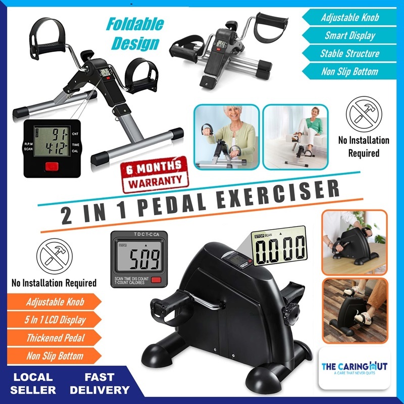 🏅Pedal Exerciser Mini Cycle Bike Fitness Bike Multifunctional Treadmill ...
