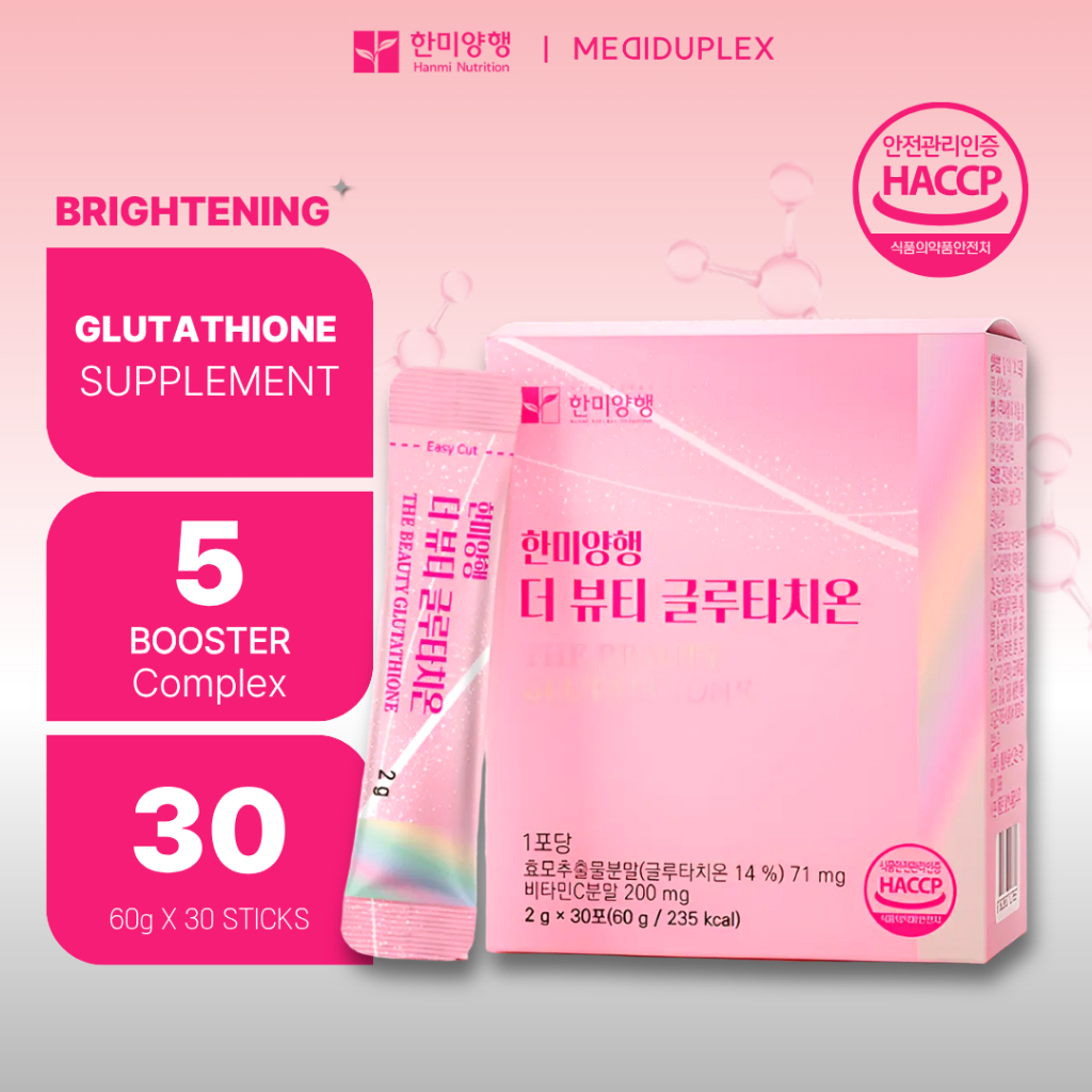 Hanmi Pharma] The Beauty Glutathione | Swiss L-Glutathione + UK Vitamin C +  Fish Collagen | Anti-Aging | K-Beauty Skin Supplement for Women | Skin  Elasticity Support | 30 sticks | Shopee Singapore