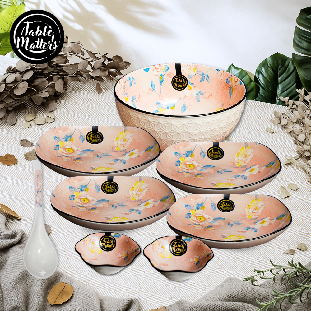 Table Matters - Camellia 8PCS Everyday Dining Set[ Plates | Bowls ...
