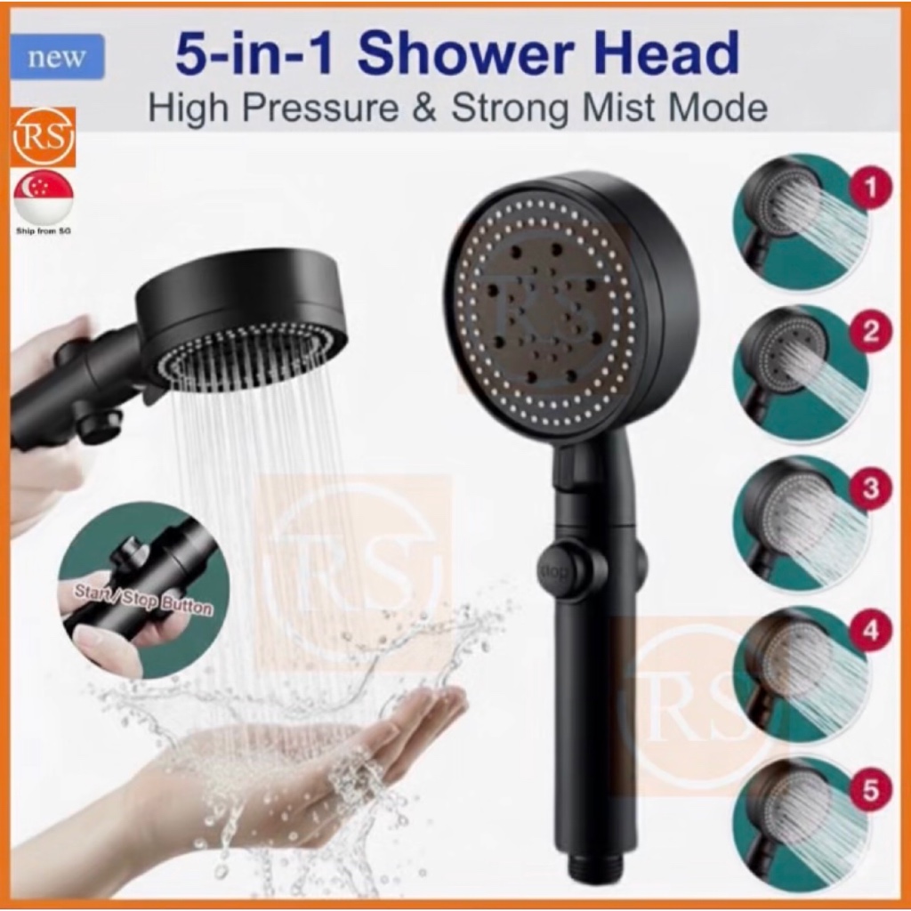 Shower Head ️High Pressure Water Saving One-Key Stop ️Handheld High ...