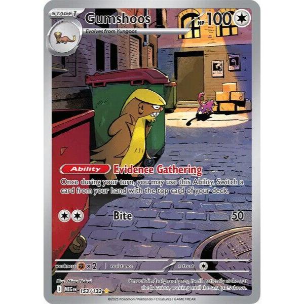 pokemon card gumshoos Pokemon TCG Card Gumshoos MEG Mega Evolution 153/132 Illustration Rare