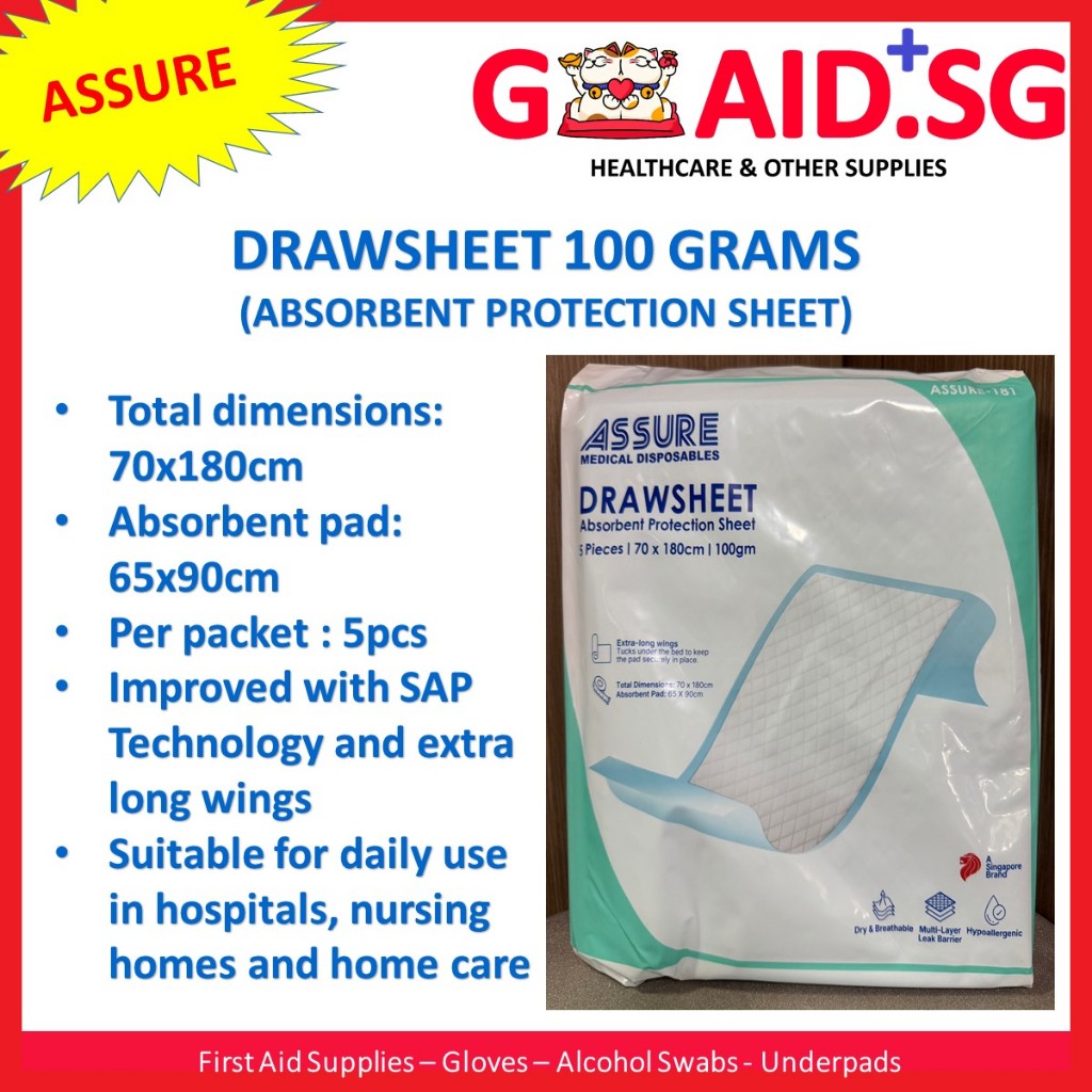 ASSURE Drawsheet 100gsm (1 packet = 5 pieces) | Shopee Singapore