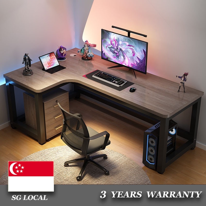 L Shaped Computer Table, E-sport Design Study Home Office Desk, Gaming ...