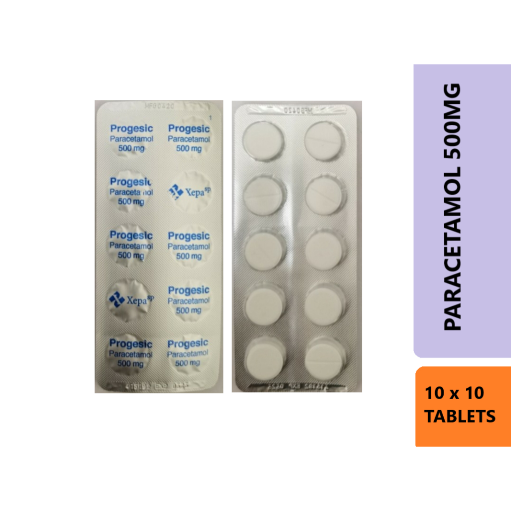 Progesic paracetamol 500mg 10 x 10s (100 tablets) | Shopee Singapore