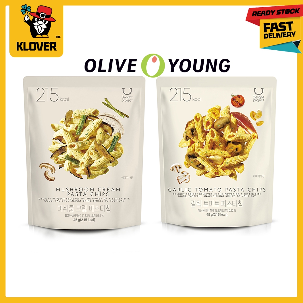 Olive Young [NEW] Delight Project Pasta Chips | Korean Snack | Garlic ...