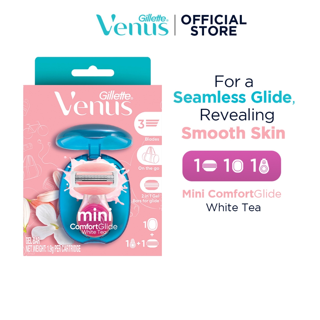 Gillette Venus Comfortglide Mini Women's Razor, with flexible soap bars ...