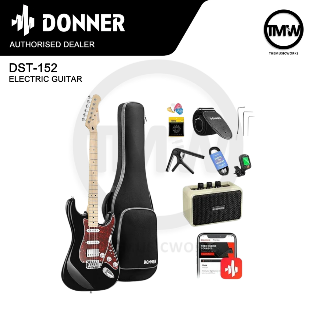 Donner DST-152 Electric Guitar Beginner Complete Set DST 152