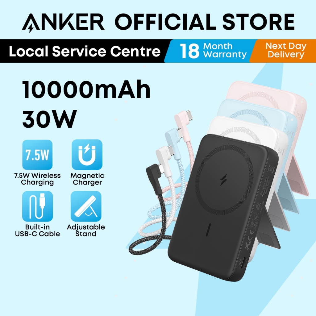 Anker Certified Refurbished Zolo Magnetic 10000mAh Power Bank – 30W Wireless Charger For IPhone 12-16 Series