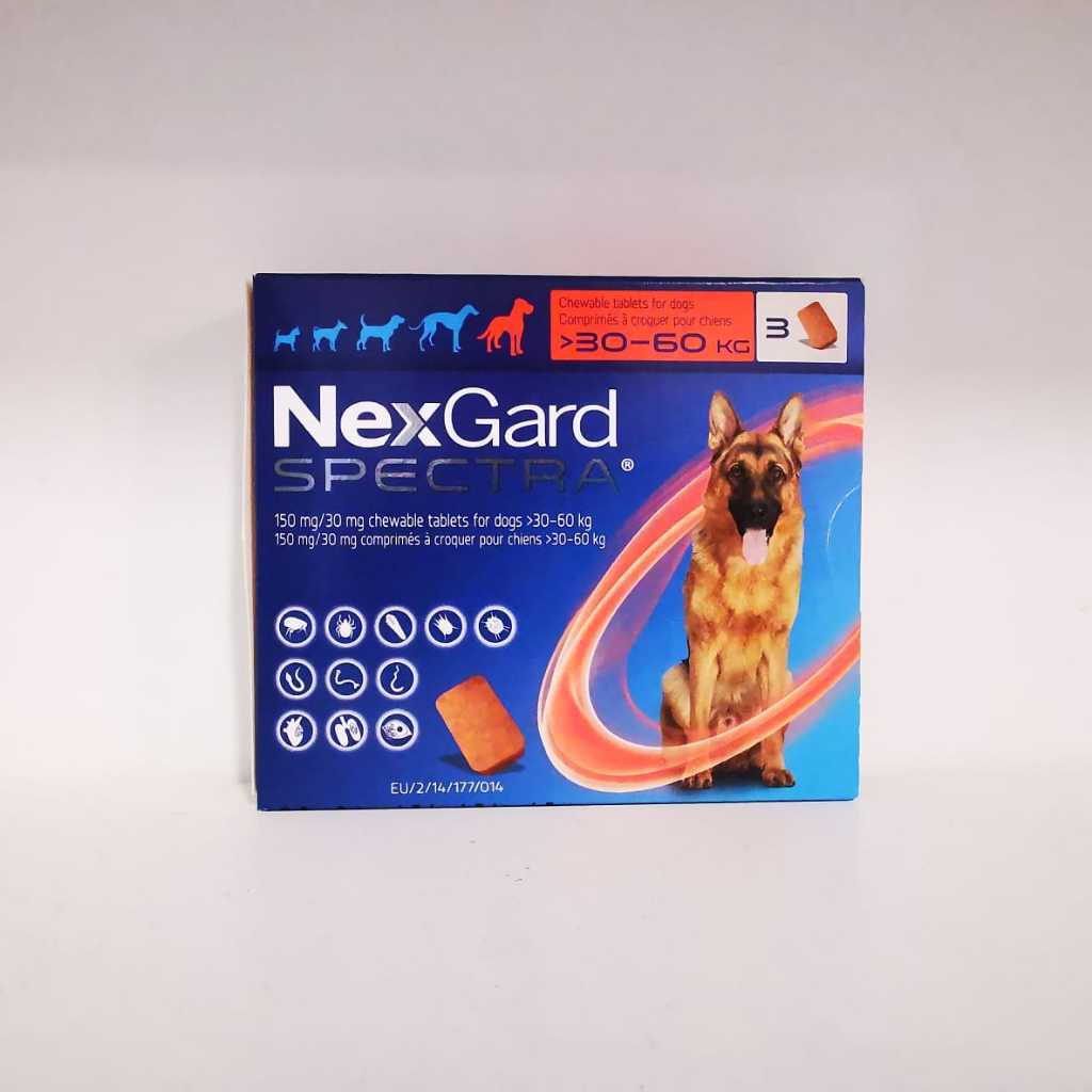 NexGard SPECTRA® Extra Large Dog, 30-60kg (Red Box, 3's) | Shopee Singapore