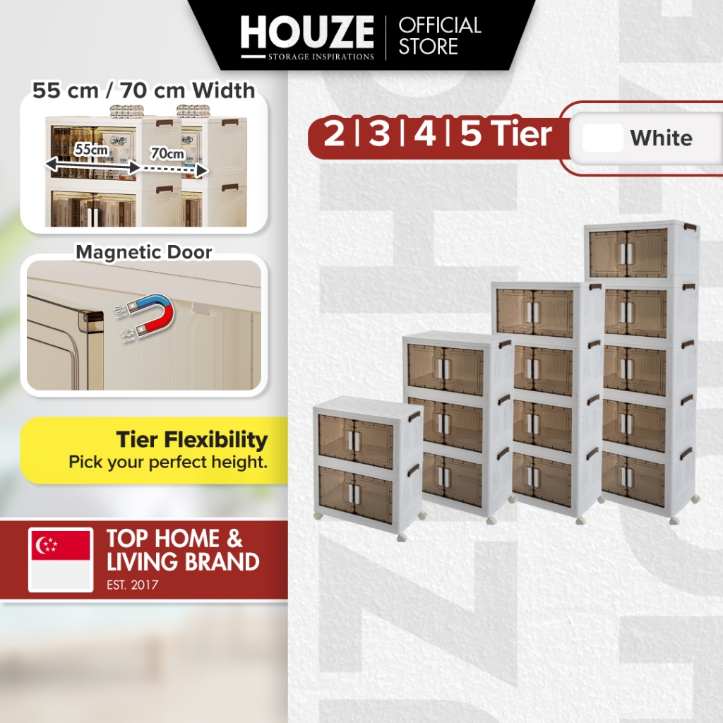 [HOUZE] 'CUDDY' Collapsible Storage Cabinet with Wheels - 2 | 3 | 4 | 5 ...