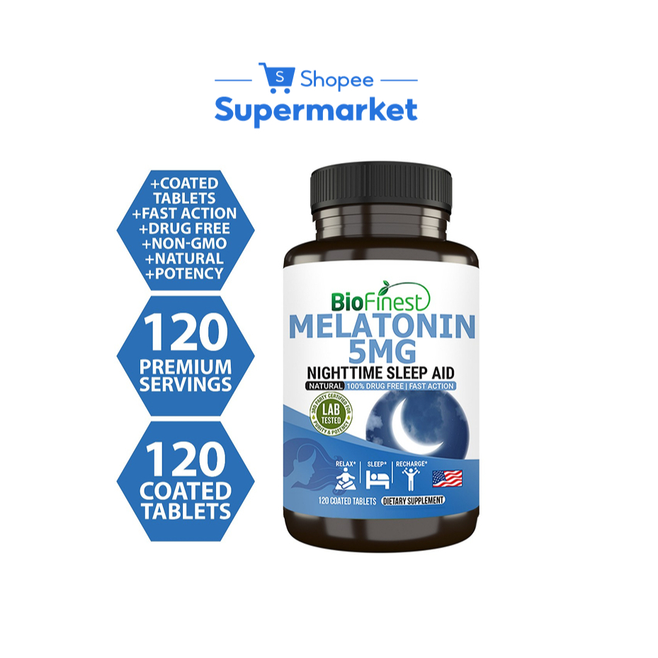 Biofinest Melatonin Supplement, Fast Action Natural Nighttime Sleep Aid ...