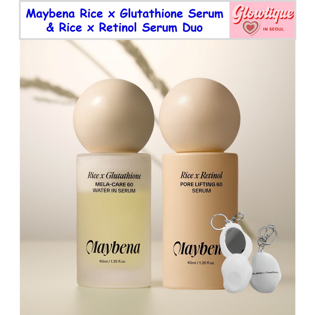 maybena glutathione Rice x Serum & Rice x Retinol Serum | Brightening Glow Duo | Firming & Radiance Care (40ml) Size:M