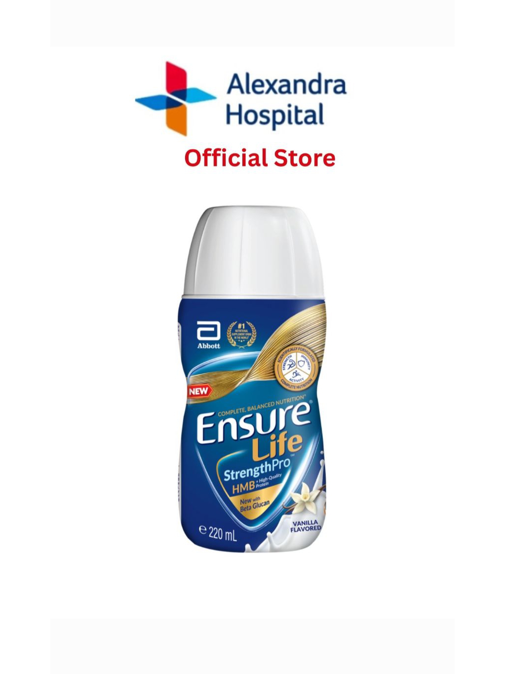 [Bundle of 24] ENSURE LIFE STRENGTHPRO LIQ Vanilla 220ml Expiry date ...
