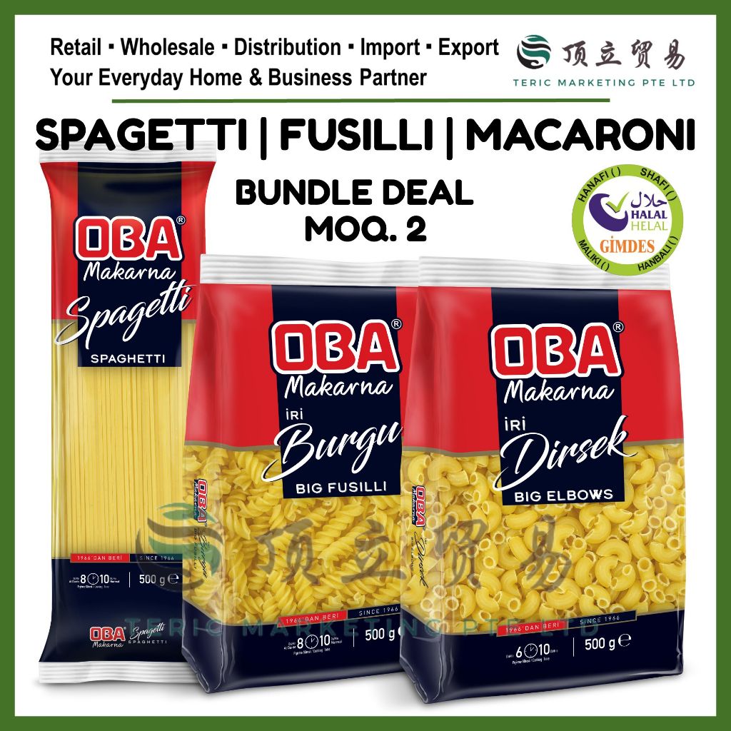 [SG Bundle] OBA Makarna Pasta Macaroni Fusilli Spaghetti | Halal ...