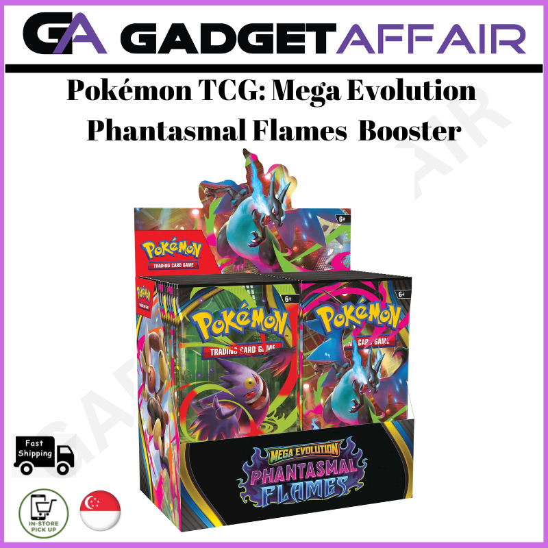 Pokemon TCG: Mega Evolution ME02 Phantasmal Flames Booster /ME01 ...