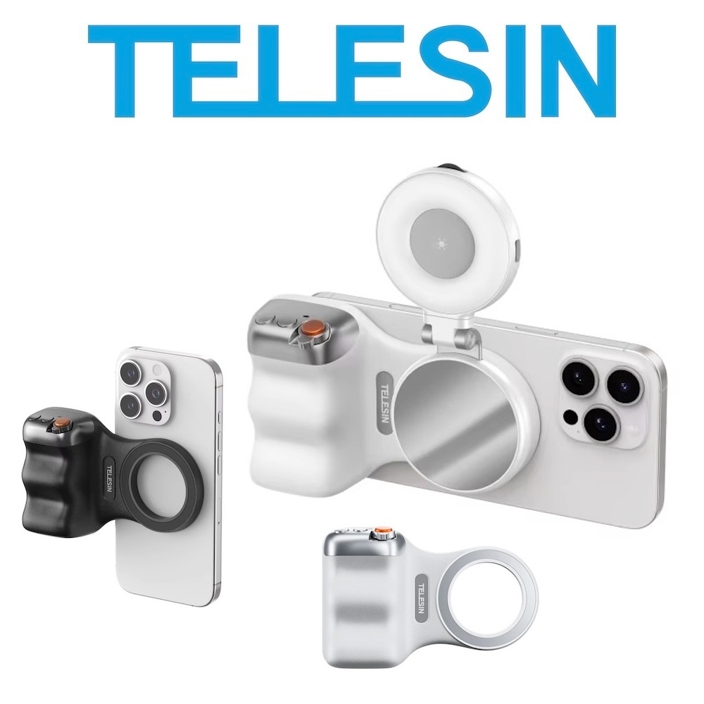 TELESIN Fun Shot Magnetic Grip 2 Phone Holder Bluetooth Remote Control ...