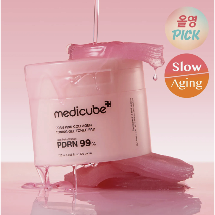 [Medicube ] PDRN Pink Collagen Gel Toner Pad | 70 Pads | 99% High ...