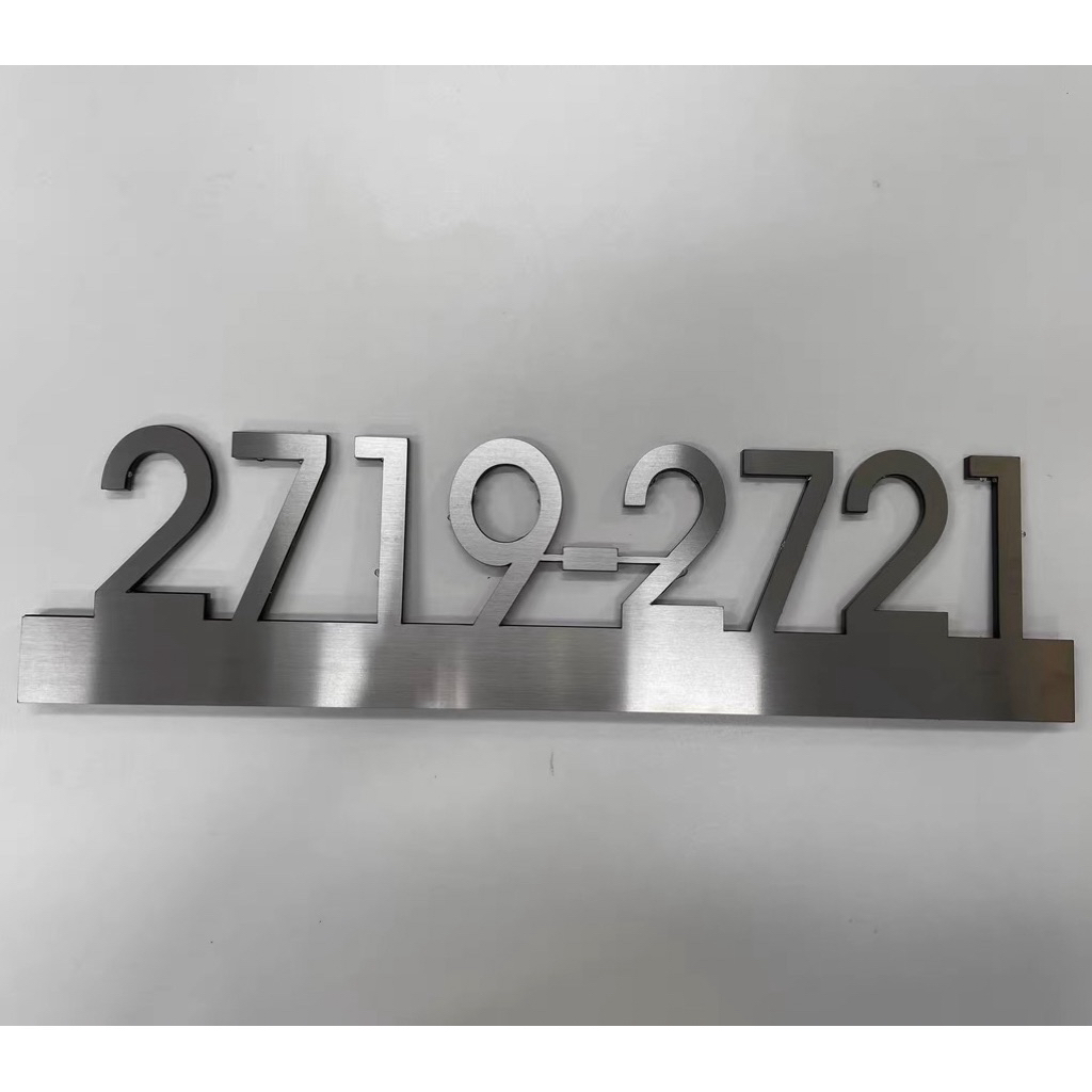 Customised Unit Sign Stainless Steel door sign/unit number signage ...