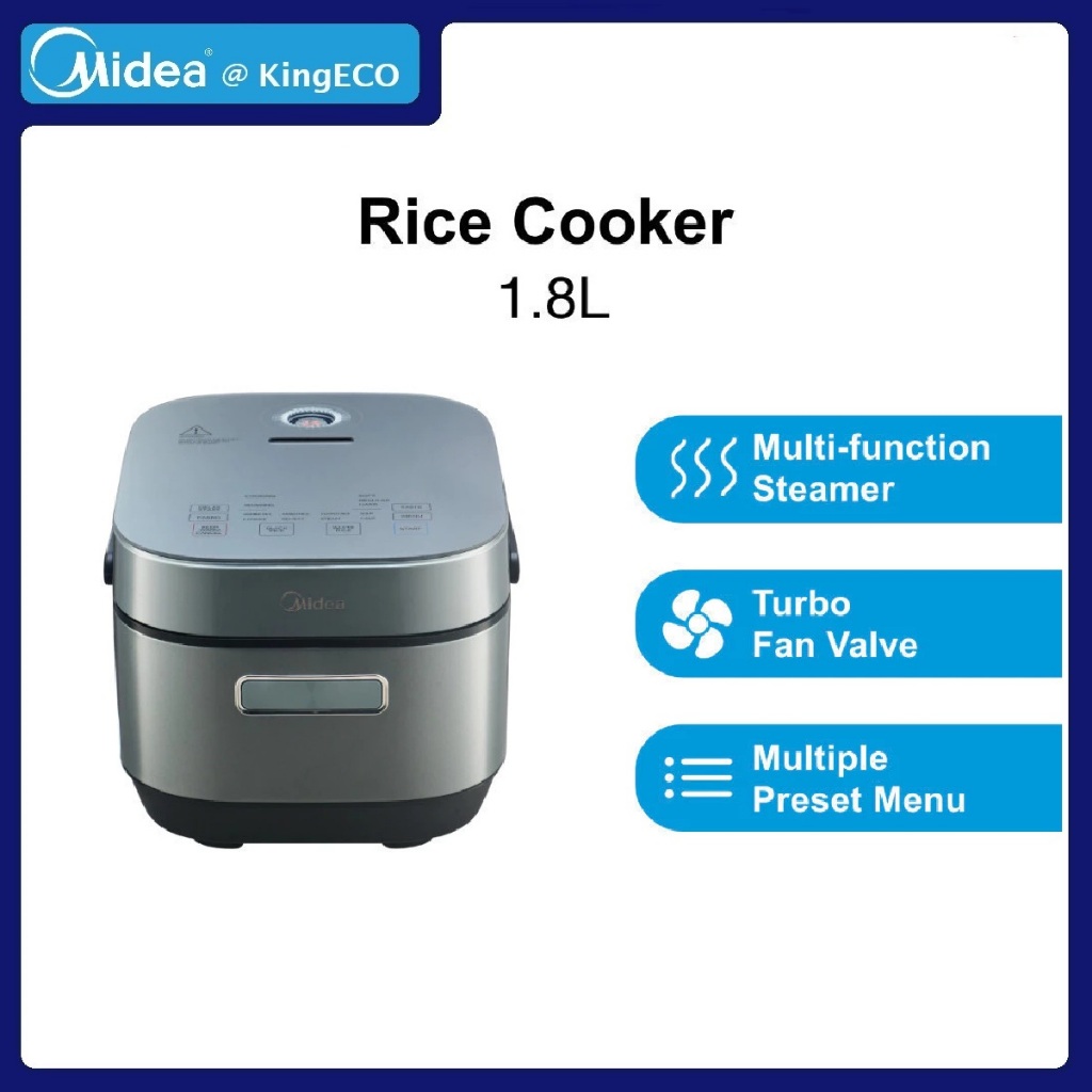 Midea MRI180T2BDG IH Rice cooker 1.8L | Shopee Singapore