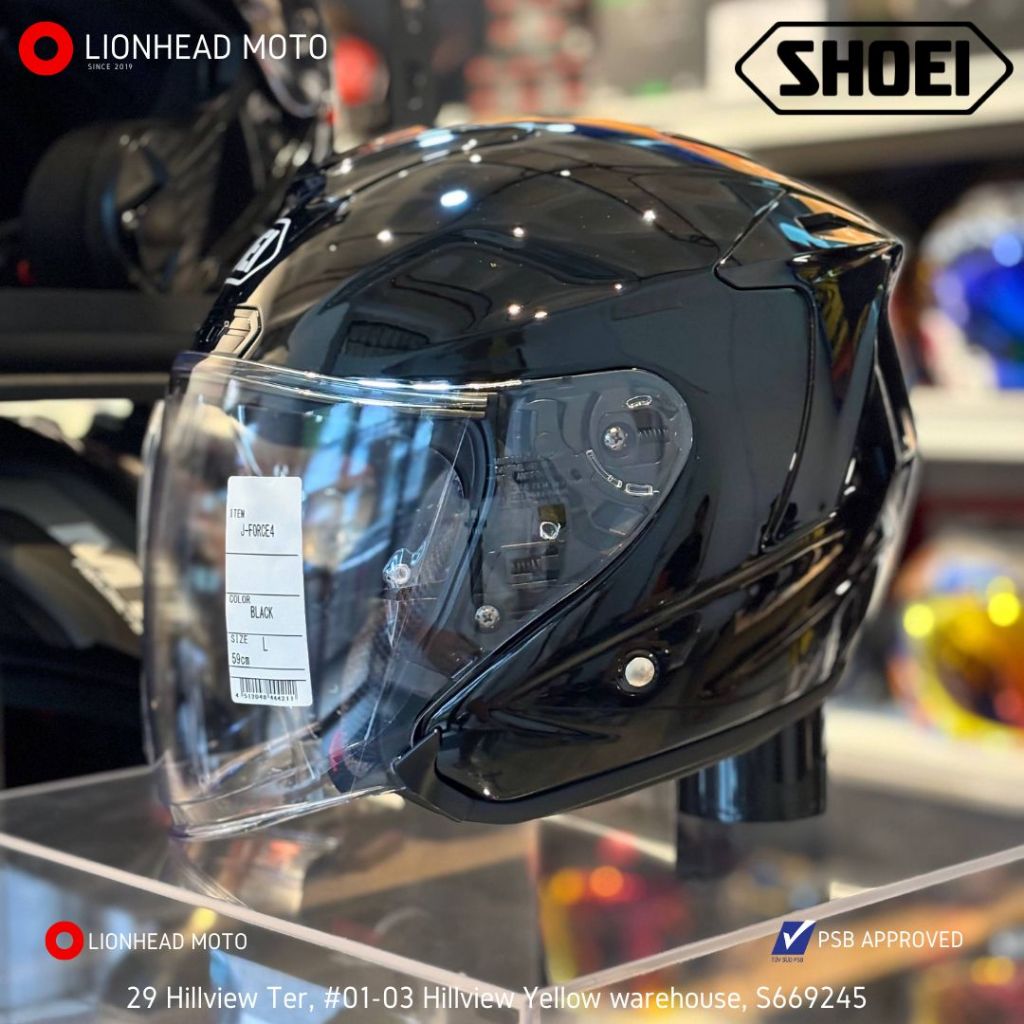 SG SELLER SHOEI JFORCE 4 PSB APPROVED MOTORCYCLE HELMET FROM JAPAN