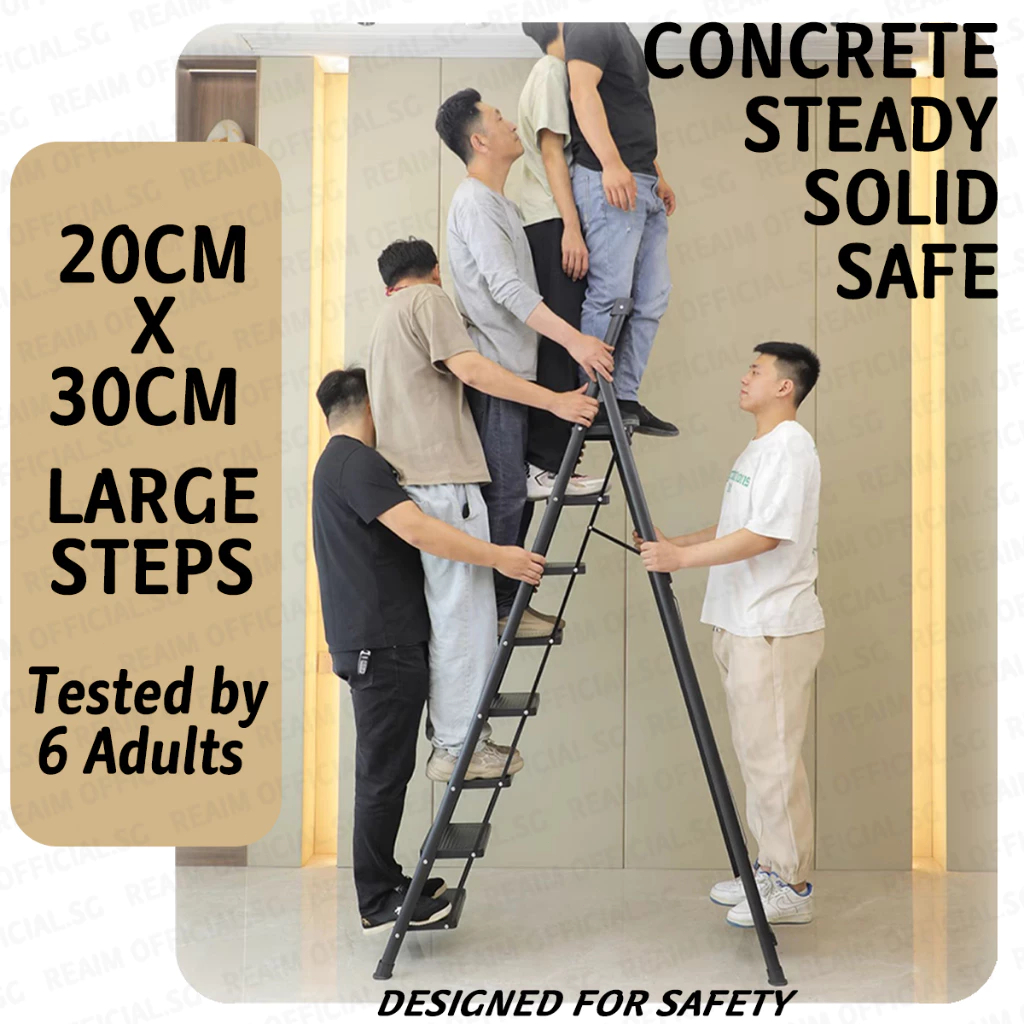 Stool Step Foldable Ladder Carbon steel thick ladder 6/7/8 step ladder ...
