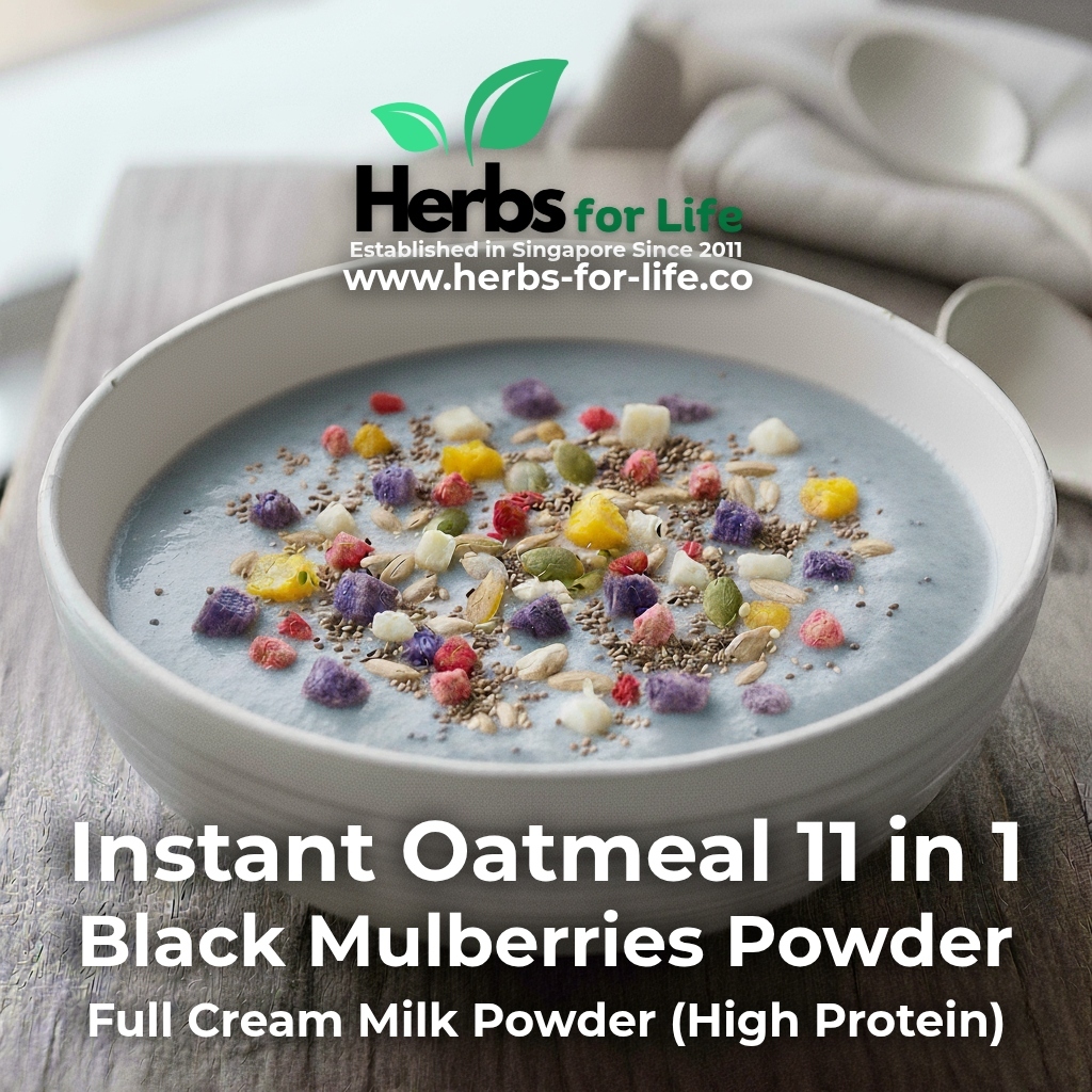 Instant Oatmeal 11 in 1 Black Mulberry Powder Full Cream Milk Powder ...