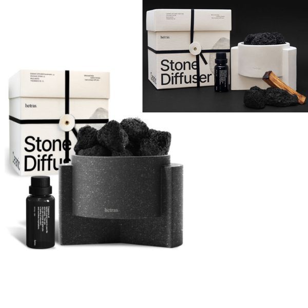[KOREA] Hetras Premium Ceramic Stone Diffuser Gift Set – Volcano Rock ...