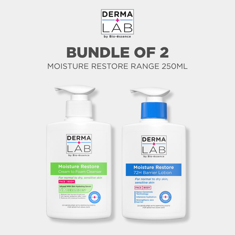 [Bundle of 2] DERMA LAB Moisture Restore Cream To Foam Cleanser / 72 ...