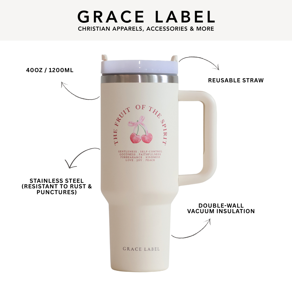 Grace Label The Fruit Of The Spirit Christian 40oz Tumbler (304 ...