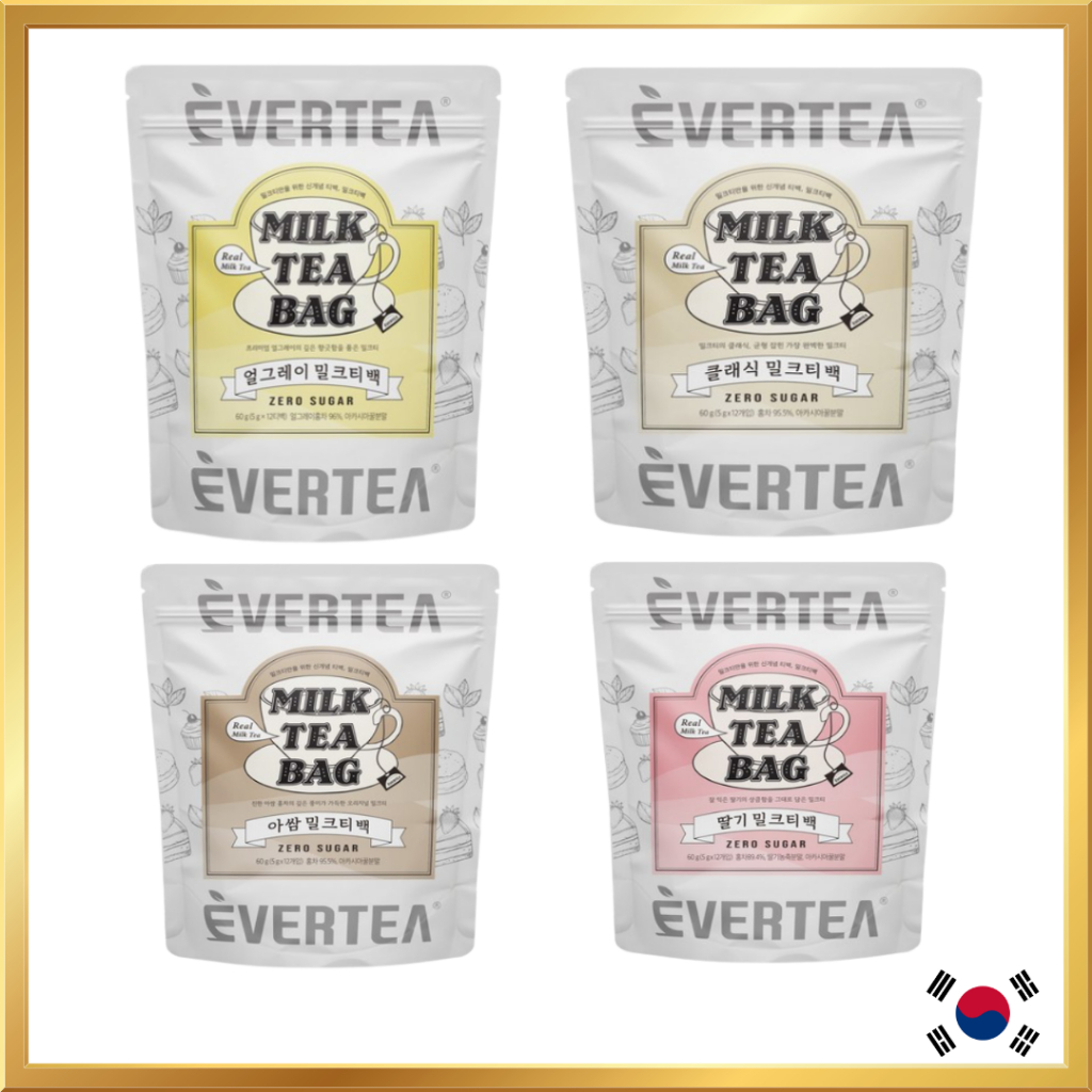 EVERTEA Premium Milk Tea Set │ Strawberry / Earl Grey / Classic / Zero ...