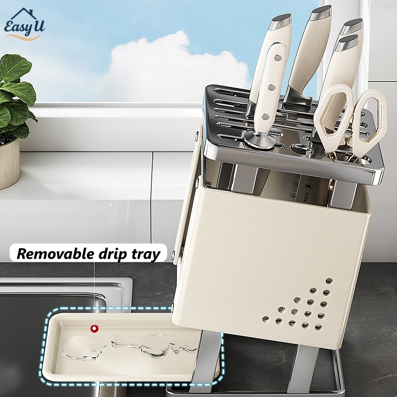 Countertop Stainless Steel Ventilation Knife Rack | Knife Scissors ...
