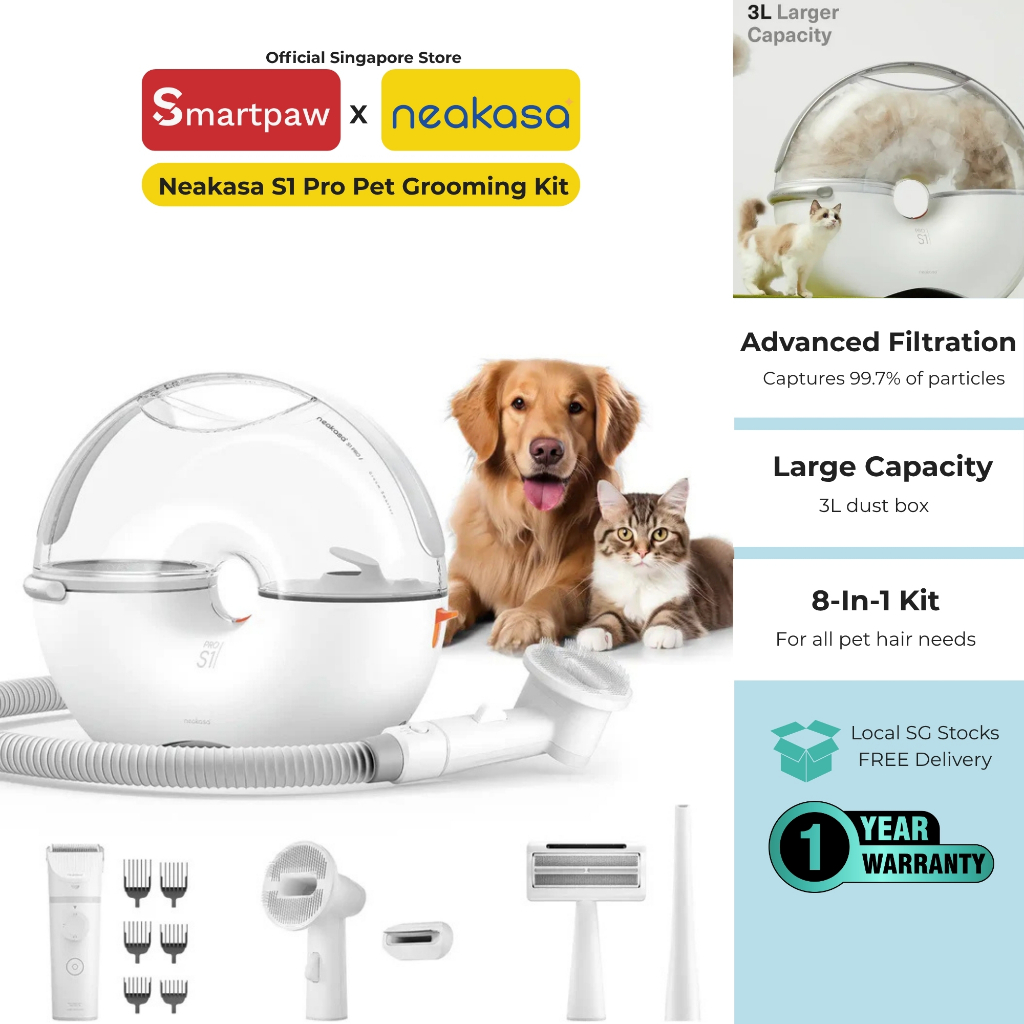 Neakasa S1 Pro Pet Grooming Kit | 8-in-1 Vacuum + Powerful Suction ...