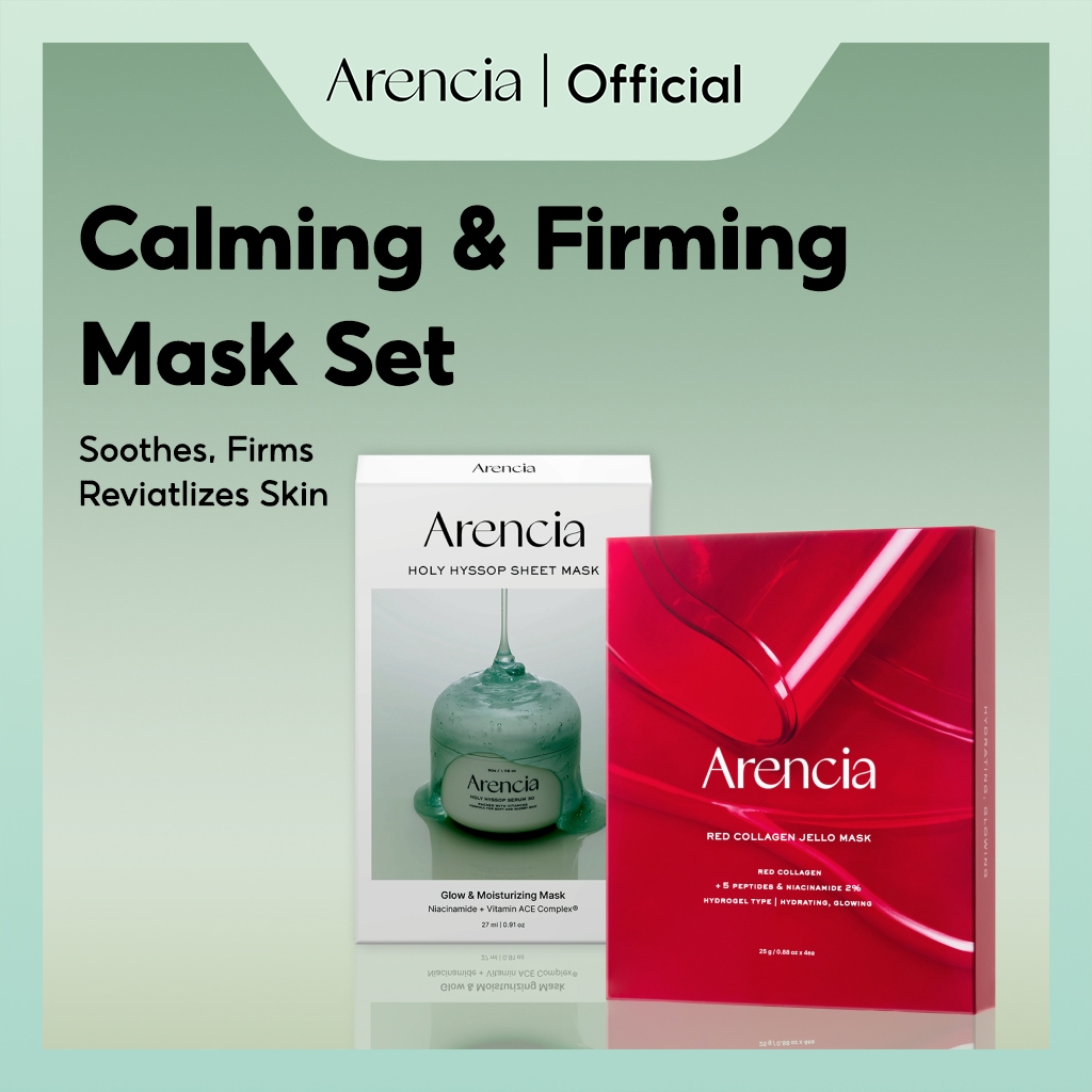 [Bundle of 2][Arencia] Calming & Firming Mask Set, Holy Hyssop Sheet ...