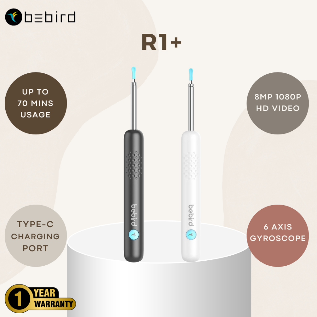 Bebird R1+ Ear Wax Removal Cleaner with 3.5mm Ear Camera 6 LED Lights ...