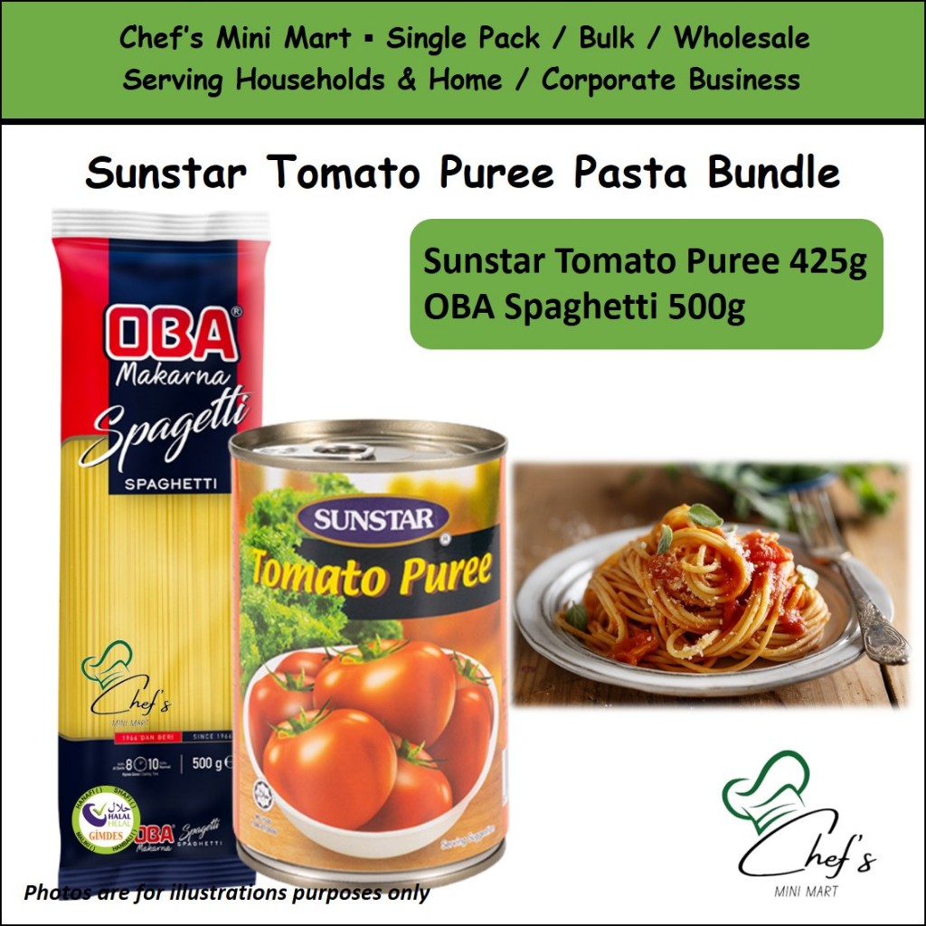 [SG BUNDLE] Sunstar Tomato Puree Pasta Bundle | OBA Makarna Maraconi ...