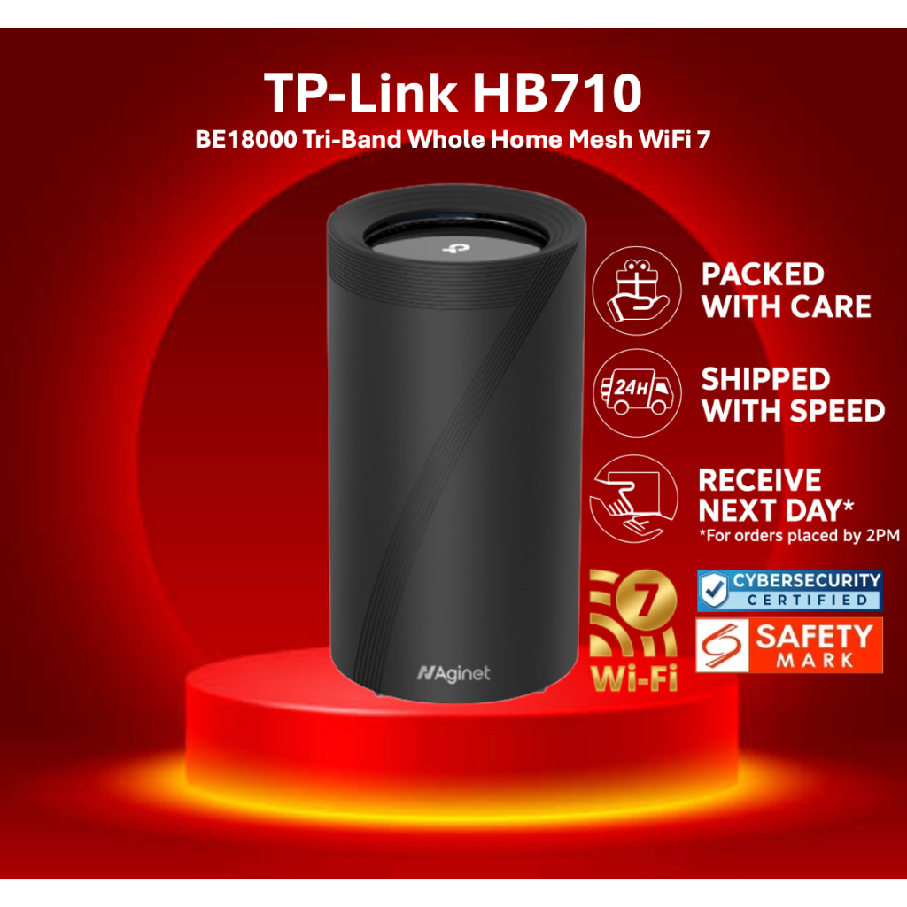 [SG SELLER] TP-Link HB710 WiFi 7 Mesh System BE18000 Tri-Band Whole ...