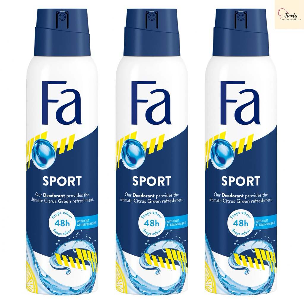 Fa Deodorant Body Spray Sport - Bundle of 3 (200mlx3) | Shopee Singapore
