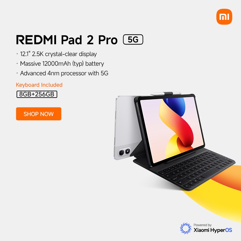 New Xiaomi REDMI Pad 2 Pro 5G | 8+256GB, 12.1